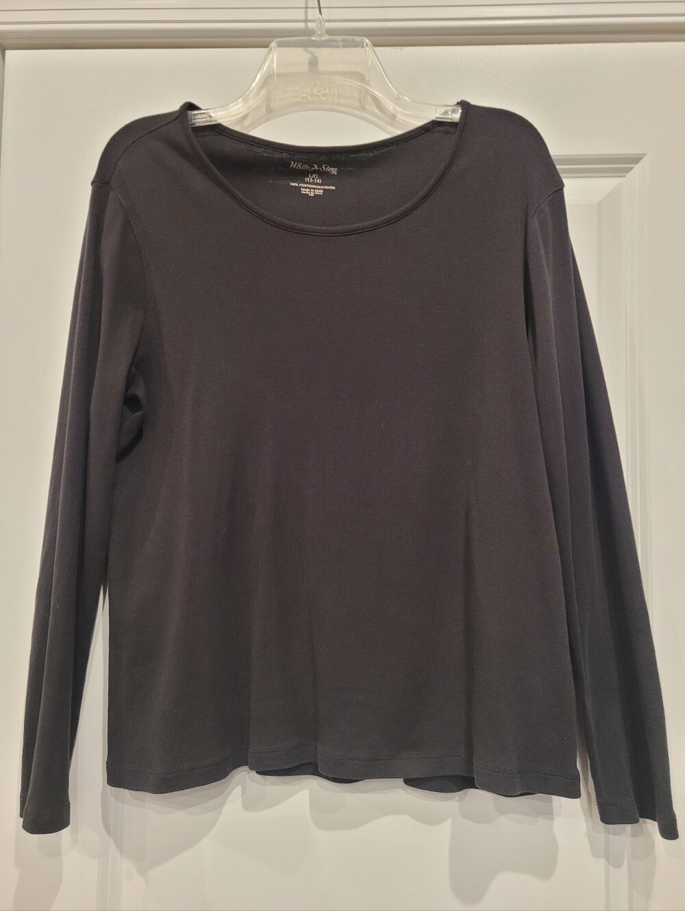 White Stag Women's Black Long Sleeve Top, Large